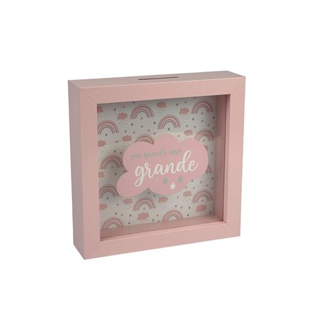 Grande Tirelire en Bois Rose