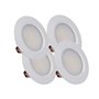 LEDLUX Lot de 4 mini spots LED encastrables ronds slim 3 W CC 12 V 24 V trou 50 mm pour éclairage de cuisine