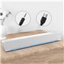 Barre de Son Filaire USB, Barre de Son stéréo de 3,5 mm Lecteur de Musique Boîte de Son Surround Basse pour Ordinateur Portable