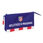 Trousse Fourre-Tout Triple Atlético Madrid Bleu Blanc Rouge 22 x 12 x 3 cm
