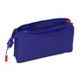 Trousse Fourre-Tout Triple Atlético Madrid Bleu Blanc Rouge 22 x 12 x 3 cm