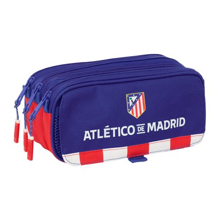 Trousse Fourre-Tout Triple Atlético Madrid Bleu Blanc Rouge 21