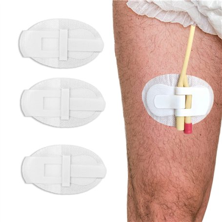 Autocollants de fixation de stabilisation de cathéter-Support de sac de jambe de tube urinaire Coussinet adhésif antidérapant Co