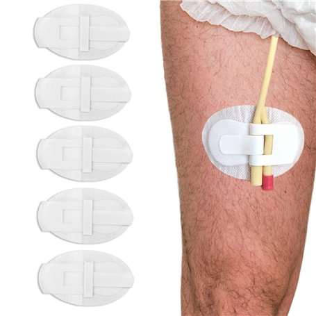 Autocollants de fixation de stabilisation de cathéter - Support de sac de jambe de tube urinaire Coussinet adhésif antidérapant