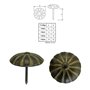 IMEX EL ZORRO B 77022-B Clous marguerites 12 x 16 mm BRONZÉ (1000 unités)