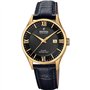 Festina Montre pour Homme F20010/4 Swiss Made Boîtier en Acier Inoxydable Doré Bracelet en Cuir Noir
