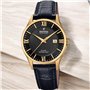 Festina Montre pour Homme F20010/4 Swiss Made Boîtier en Acier Inoxydable Doré Bracelet en Cuir Noir