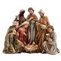 Crèche Classique avec Rois de 1 pièce en résine de 22 x 18 cm