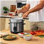 Cecotec Cuiseur à riz RiceFusion 7000 Inox. 700 W, capacité 1,8 Litres, 10 portions, acier inoxydable et couvercle en verre. Fon