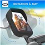 Support Telephone Moto Etanche Scooter retroviseur Compatible avec Les Smartphones jusqu'a 7,5" Noir Gris