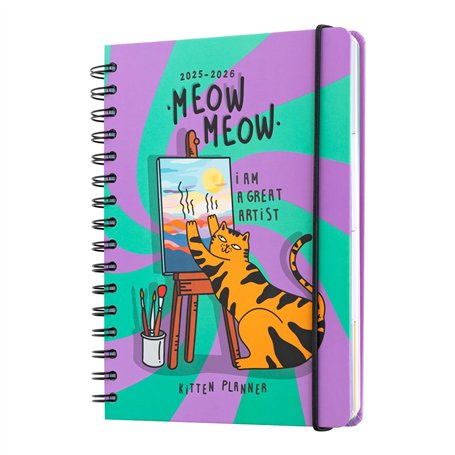 Grupo Erik - Agenda Scolaire Semainier 2025 2026 Chats | Format A5