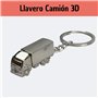 Porte-clés de camion 3D argenté - Porte-clés en forme de trailer conducteurs transporteurs livreurs - Accessoire pour camionneur