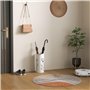 HOMCOM Porte-parapluie en acier avec 4 crochets et plateau d'égouttement amovible Blanc pour entrée bureau 17 x 17 x 41 cm