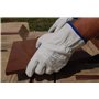 Ruvigrab - Gant de travail en cuir de vache pleine fleur naturel - Gants de jardinage - Gants en cuir - Gants en cuir pour la co