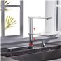 Ibergrif M22139 - Robinet de cuisine à levage, Rotatif à 360 °, Mitigeur Évier une seule poignée, robinet d'eau chaude et froide