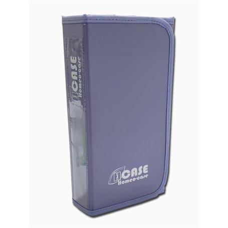 KINEPHARMA HOMEO-Case | Trousse homéopathie | 90 emplacements pour tubes de 4 g de Boiron | Mauve (tubes non inclus)