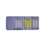 KINEPHARMA HOMEO-Case | Trousse homéopathie | 90 emplacements pour tubes de 4 g de Boiron | Mauve (tubes non inclus)