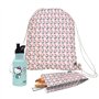 NERTHUS FIH 962 Set Hello Kitty Sac à sandwich + sac à dos + bouteille ultra légère en aluminium 500 ml
