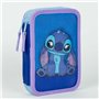 Trousse d'écolier Stitch Bleu 12,5 x 19,5 x 4,5 cm