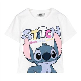 STITCH T-Shirt à Manches Courtes pour Enfant Blanc - Marque EAN : 8445484508048 - Taille 6 Ans