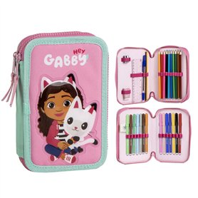 Trousse Scolaire avec Accessoires Gabby's Dollhouse Rose 41 x 58 x 3 cm