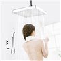 8 pouces Carré Pomme de Douche avec Éclairage LED Changement Plusieurs Couleurs Pommeau de Douche