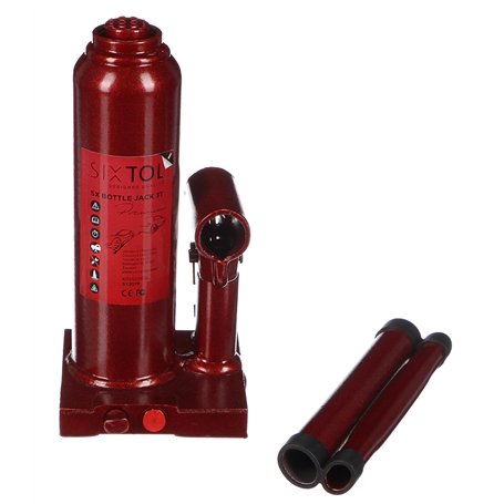 SIXTOL SX Bottle Jack Premium 3T Cric hydraulique 3 tonnes Qualité Professionnelle Construction entièrement soudée