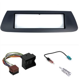 KIT Montage autoradio Façade Cadre de Radio 1 DIN Faisceau iso Marron foncé Compatible avec Renault Scenic 2009 + KIT Montage autoradio Façade Cadre de Radio 1 DIN Faisceau iso Marron foncé Compatible avec Renault Scenic 2009 +