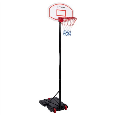 Dunlop Panier de Basket - Panier Basket avec Support - 165 a 205 CM - Extérieur - Basket-Ball