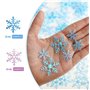 Youery 600Pcs Confettis de Flocons de Neige，Papier Artificiel Blanc et Bleu pour Noël Hiver congelée Mariage Anniversaire Vacanc