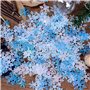 Youery 600Pcs Confettis de Flocons de Neige，Papier Artificiel Blanc et Bleu pour Noël Hiver congelée Mariage Anniversaire Vacanc
