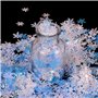 Youery 600Pcs Confettis de Flocons de Neige，Papier Artificiel Blanc et Bleu pour Noël Hiver congelée Mariage Anniversaire Vacanc