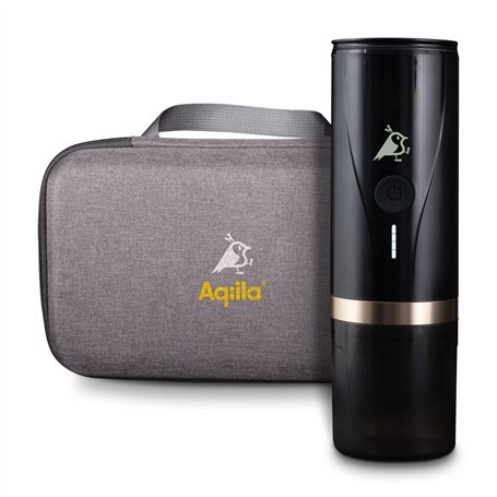 Aqiila Machine à Café Expresso Portable 20 Bars – Auto-Chauffante & Rechargeable USB-C (7500mAh) – Café Moulu & Capsules – Idéal