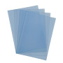 Pavo Boîte de 100 Couvertures de reliure en polypro mat 300 microns A4 Transparent Bleu