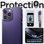Spigen Coque pour iPhone 14 Pro, Liquid Air, [Surface Antidérapante] 6,1 Pouces - Violet Foncé