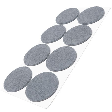 Adsamm® / 8 x Patins en Feutre/Gris/Ø 50 mm/Rond/épaisseur 3