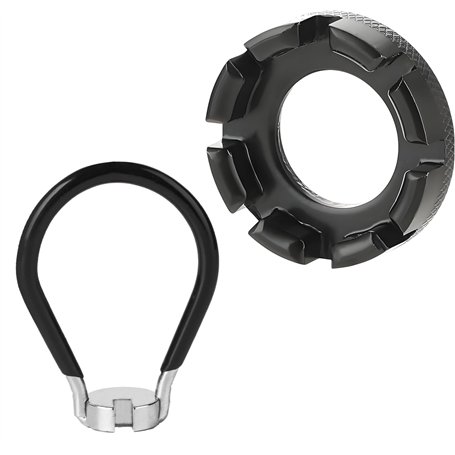 Kjzeex Lot de 2 clés à rayons de vélo en acier - Tendeur de rayons universel pour vélo - Outil de centrage de réparation - 6 tai