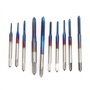 Ensemble de micro-tarauds de 10 pièces, tarauds à cannelure en spirale en acier au tungstène M1-M3.5 métrique, taraud à machine