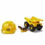 CATERPILLAR 82061 Camion Benne articulé roues libres 25 cm et casque de chantier