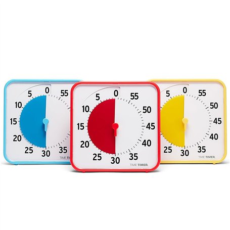 TIME TIMER Classroom Set Couleurs Primaires Minuterie Visuelle 60Min Cartes D'Activité Effaçables Sec Salle Classe Centres d'app
