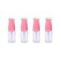 12 PCS 10ML 0.35OZ Vide Fillable Transparent Lotion Bouteille Rose Tête De Pompe Liquide Fondation Isolation Bocal Cosmétique Fa