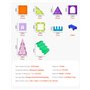 VEVOR Tuiles magnétiques, 121 PCS, Blocs de Construction magnétiques pour Enfants, Jouets éducatifs STEM à empiler avec 2 Bases 