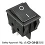 sourcing map 5Pcs AC 16A/125V 16A/250V 4 Terminal 2 Position Bateau DPST Interrupteur à Bascules Noir