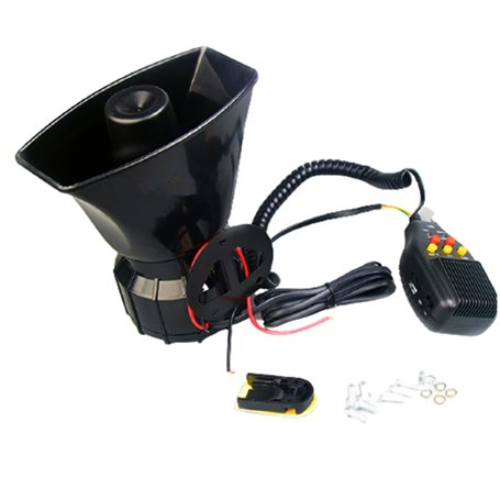 YIYIDA Car Horm Klaxon de voiture Sirène haut-parleur Klaxon 130DB Sirène de voiture klaxon de véhicule de haut-parleurs sirène