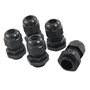 sourcingmap Connecteurs Presse-étoupes PG9 Plastique étanche Noir 5Pcs