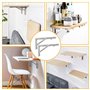 MINISOISO 2 Pièces Équerres Étagère, 350mm Support Console Pliable, Support d' Étagères Murale En Acier Inoxydable, Rétractable,