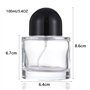 Enslz Flacon pulvérisateur cosmétique rechargeable en verre avec atomiseur de pulvérisation (noir, 100 ml)