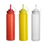 Elandy 3pcs Vide Rechargeable en Plastique Squeeze Sauce Condiment Bouteilles Récipient Assaisonnement Distributeur pour Ketchup