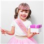 olyee Couronne Anniversaire 10 Ans avec Écharpe Satin Happy Birthday et Cake Topper Anniversaire Glitter Rose Or Décoration de G