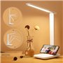 Sporgo Lampe de bureau LED: Lampe de Table Dimmable LED 3 Couleurs et 5 Niveaux de Luminosité
